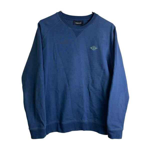 Balibaris Crew Neck Sweatshirt Blue Medium Mens Pullover Long Sleeve - Picture 1 of 13